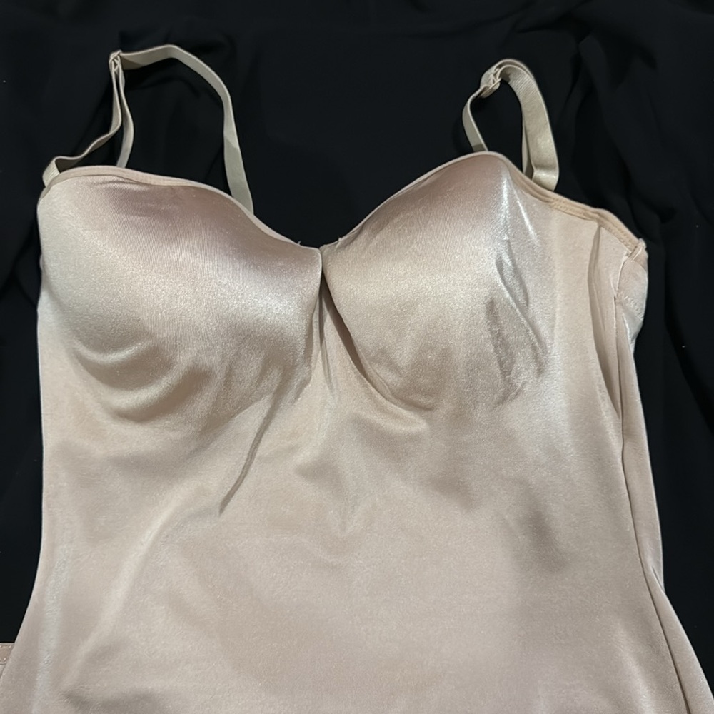 Tan Lace Trim Bra/trimmer Soft Silky Intimates